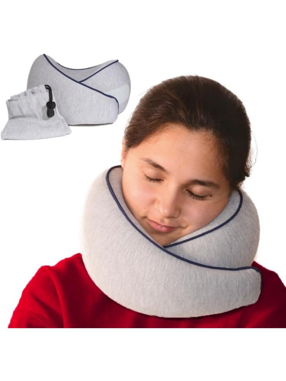 Ultimate Memory Foam Travel Pillow | Supports Head, Neck & Chin | Best Firm